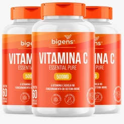 BIGENS KIT 3X VITAMINA C ESSENTIAL PURE, 500MG, 60 CÁPSULAS BIOGENS