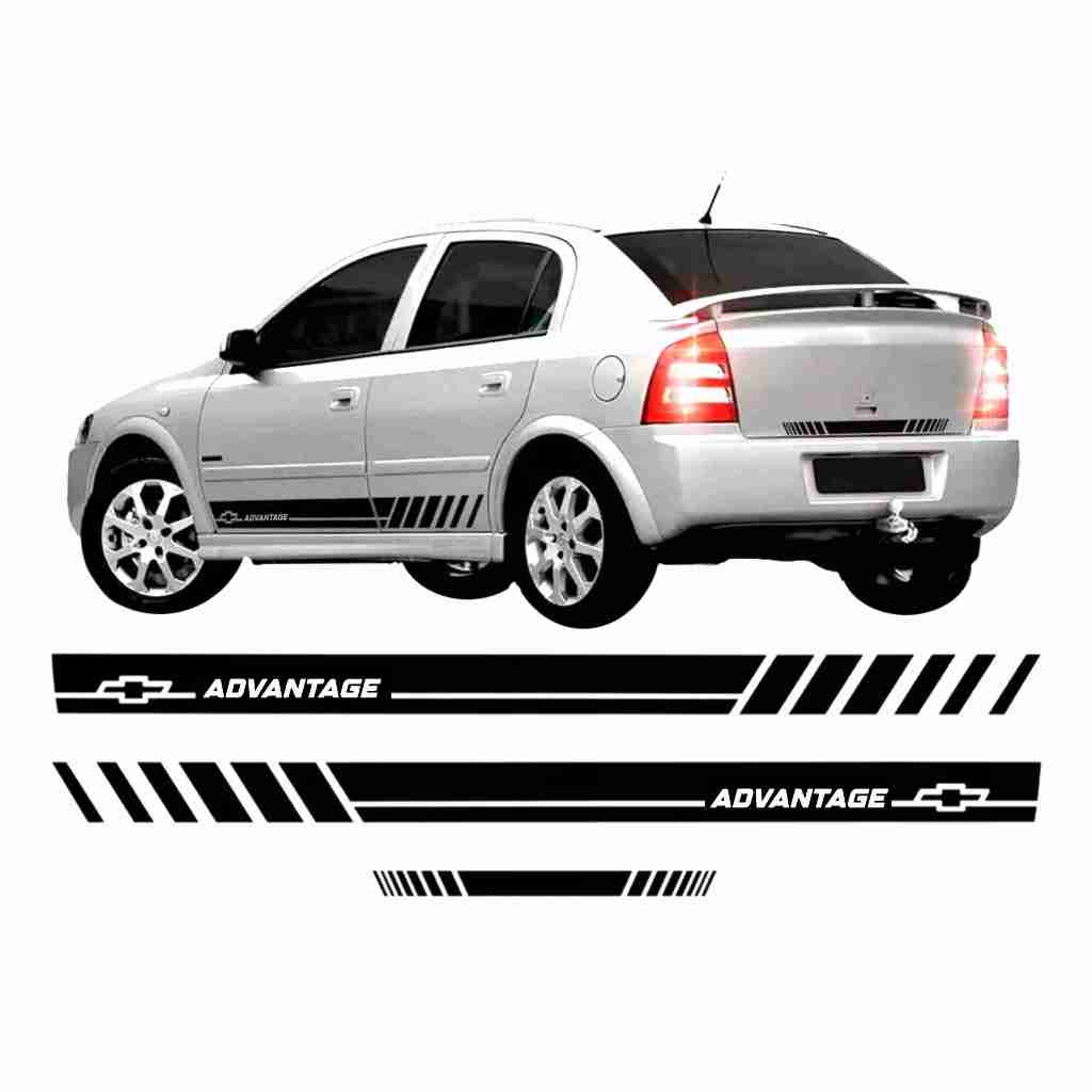 Faixas Laterais E Traseira Astra Adesivos Portas e Mala Acessórios Tuning Esportivo GM Personalizado CH74