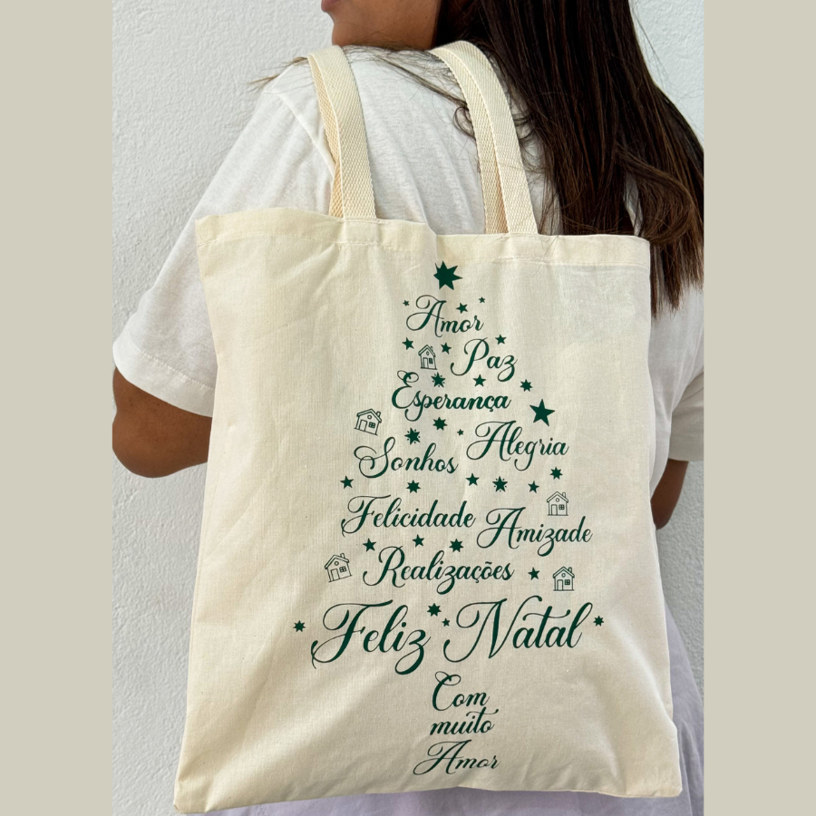 Ecobag Natal sacola ecológica,escola,faculdade, curso,personalizado,brinde,praia,moda,brinde,presente,trabalho