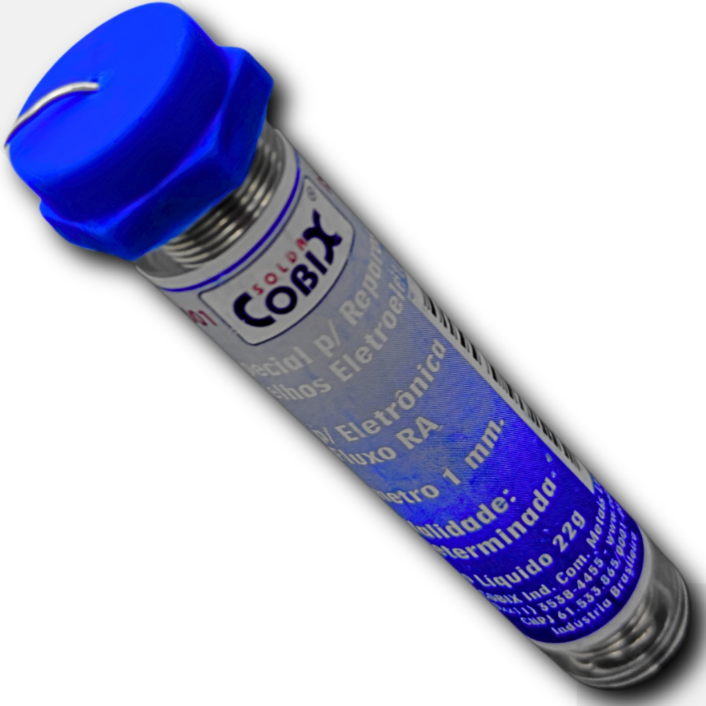 Tubo De Solda Estanho Cobix Com Fluxo Ra 63X37