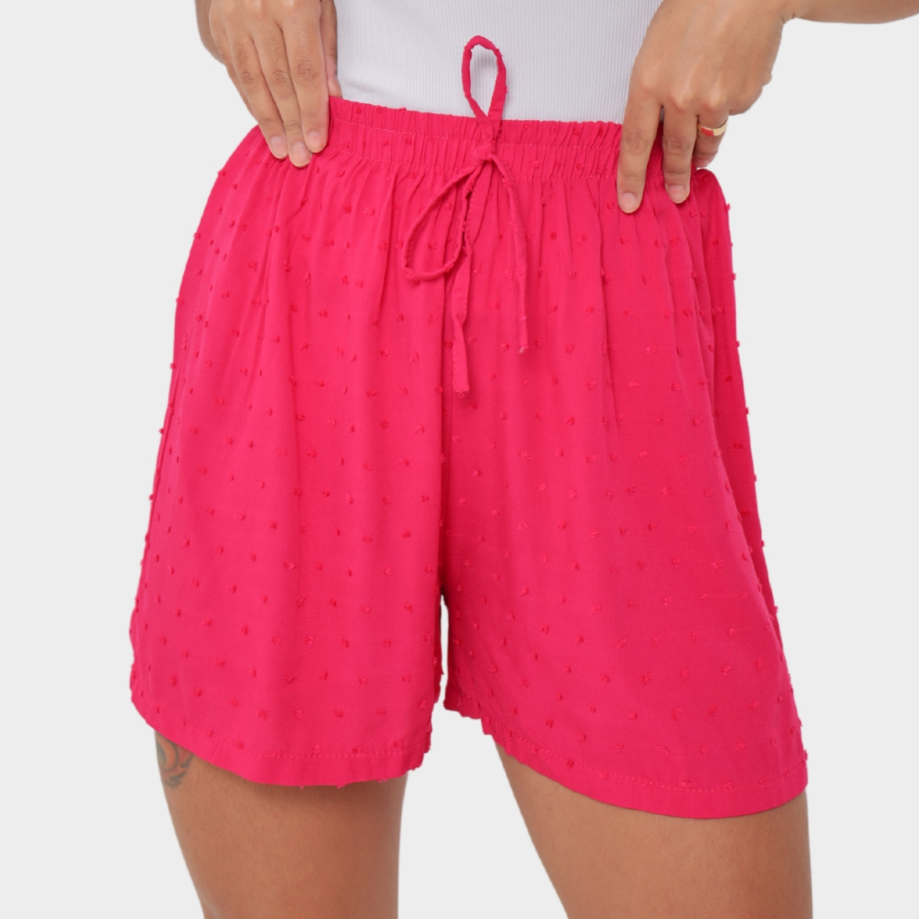 Shorts Feminino Pipoquinha com Cordão em Oferta na Shopee