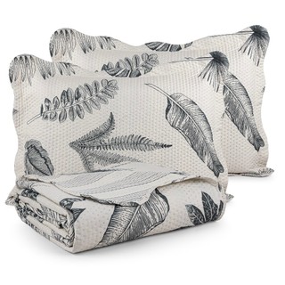 Colcha Cobre Leito Casal 3 Peças Capri Dupla Face Estampado em Oferta na Shopee