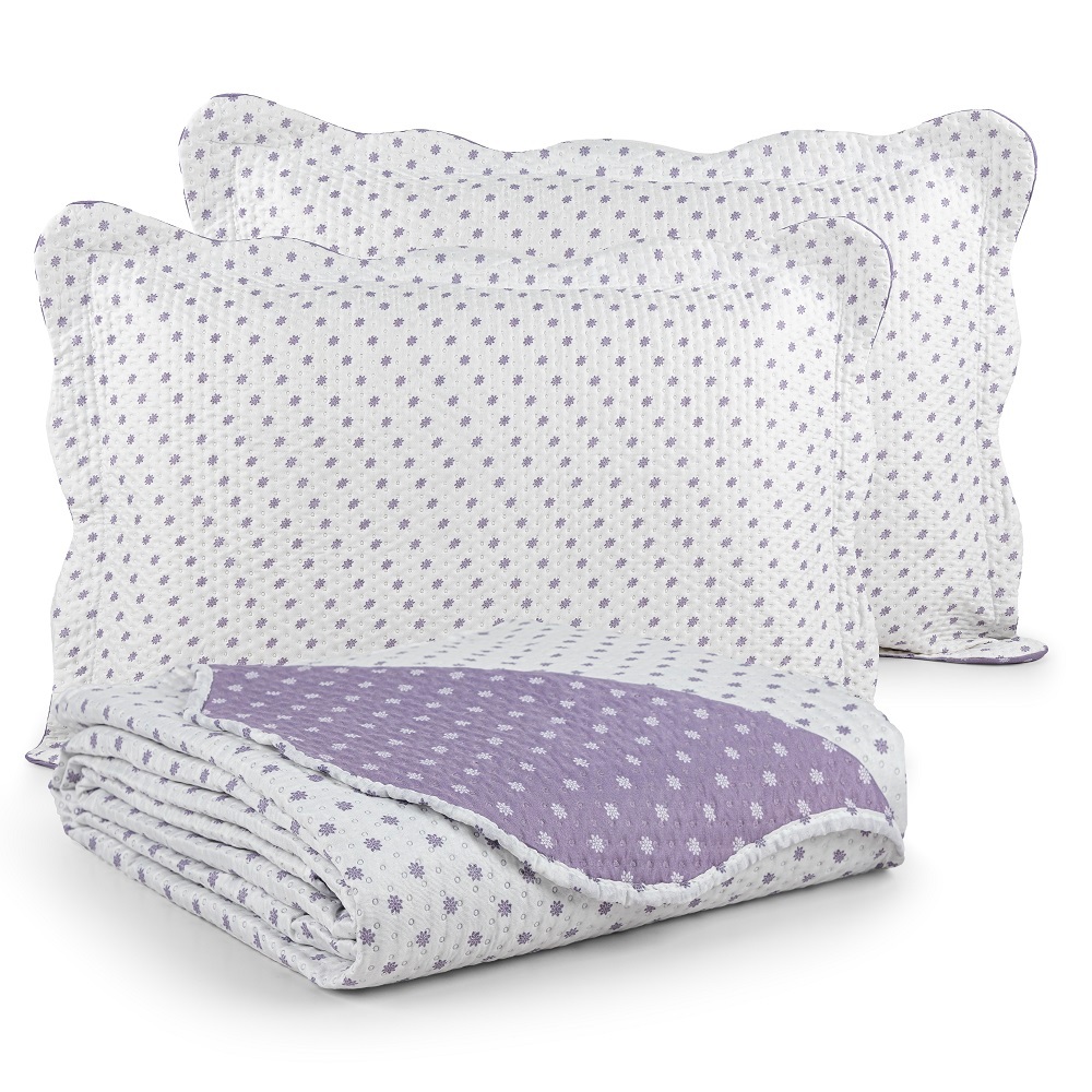 Colcha Cobre Leito King 3 Peças Capri Dupla Face Estampado - Home & Living