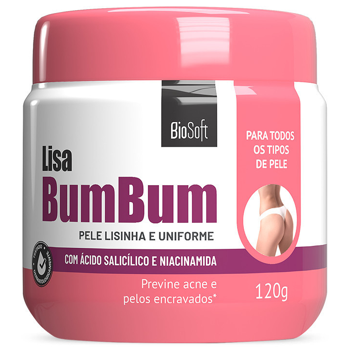 Creme Lisa Bumbum Bio Soft 120g Bumbum Lisinho Previne foliculite e Pelos encravados