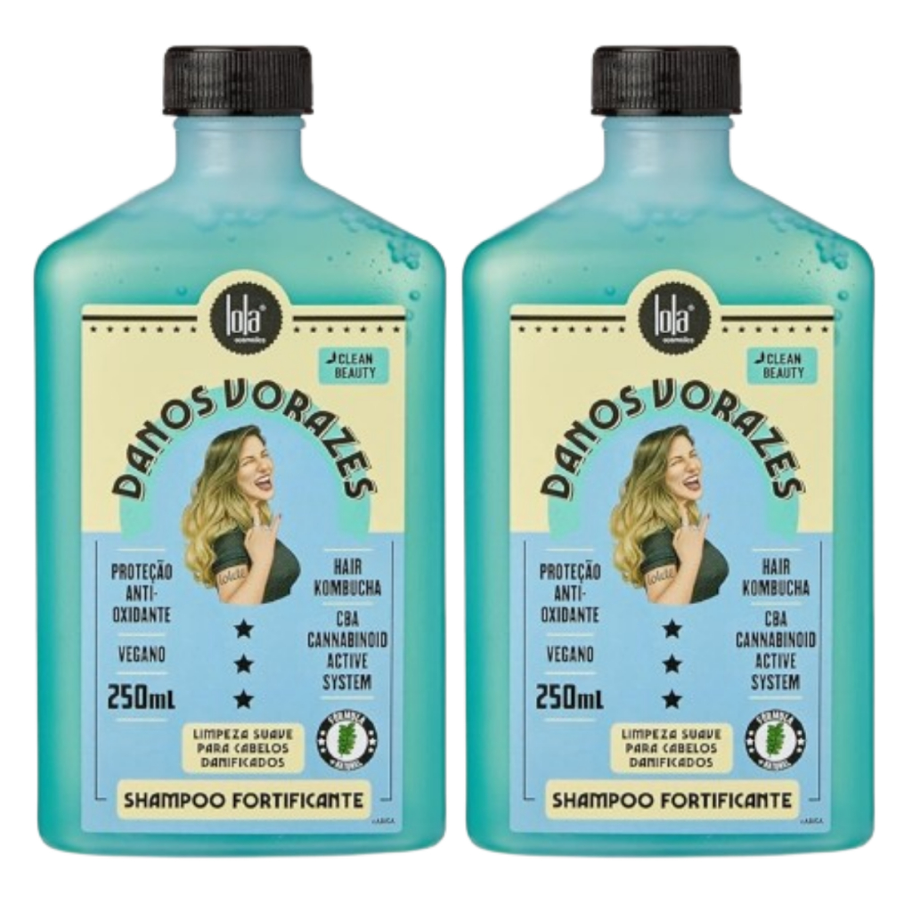 Kit 2 Lola Danos Vorazes Shampoo 250ml - Fortalece e Revitaliza