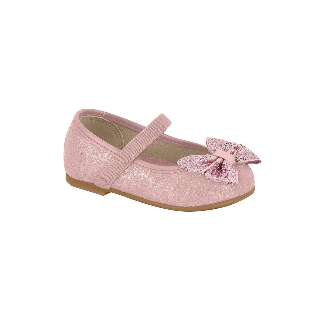 Sapatilha Feminina Molekinha Bebê 2106.1035 Laço e Glitter