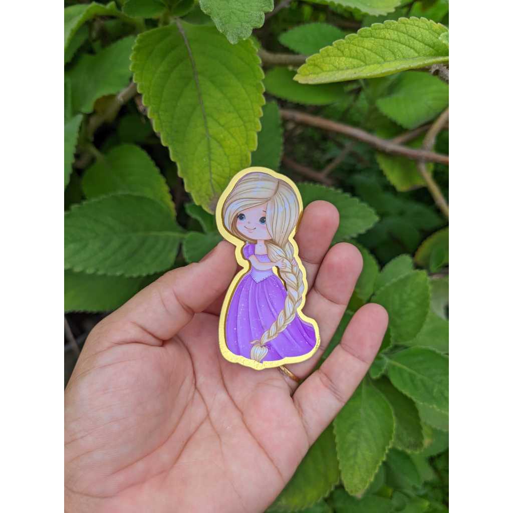 Aplique 3D para Tubete Princesa  Rapunzel Enrolados  |  Aniversário | Festa Infantil | Lembrancinhas Personalizadas