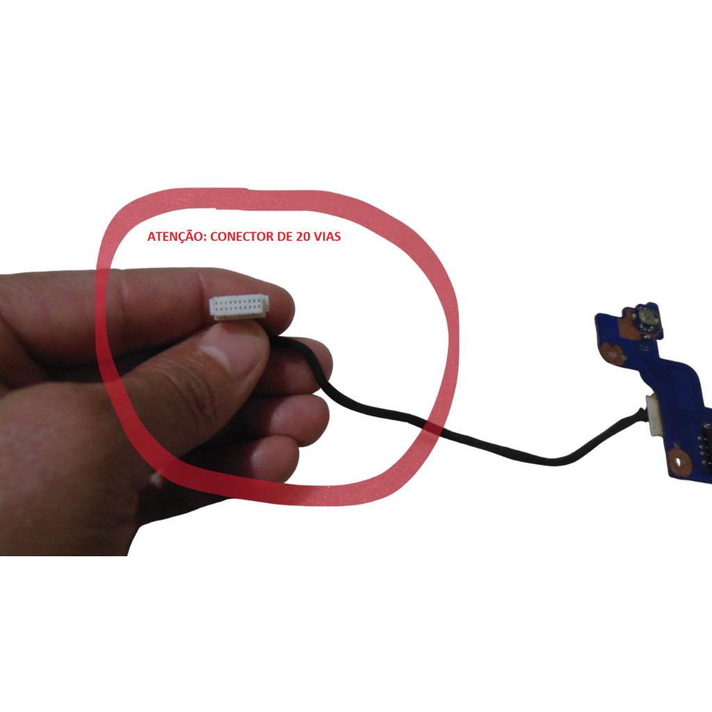 Botão Placa Power Com Usb Notebook Para Samsung Rv415 Intel 20 Vias