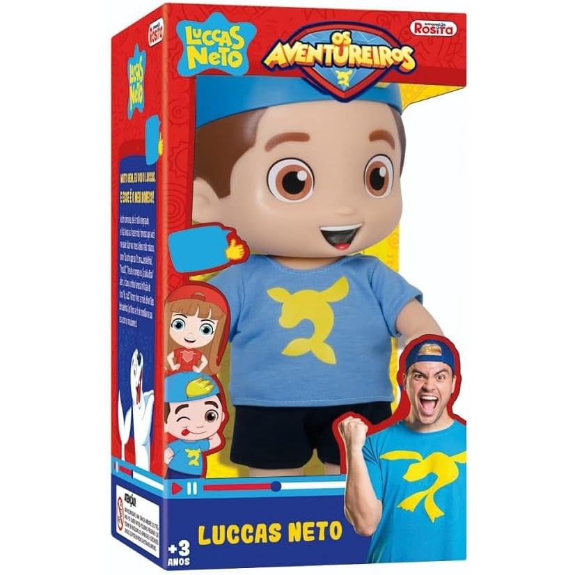 Boneco Aventureiro Azul Lucas Neto Rosita
