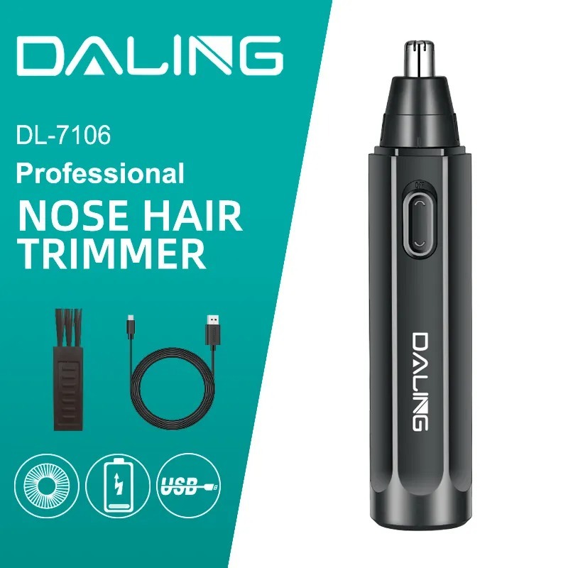 Depilador de naliz DL-7106(carregado por cabo usb)/Daling DL-7107 Funciona com Pilha AA(Não inclusa) em Oferta na Shopee