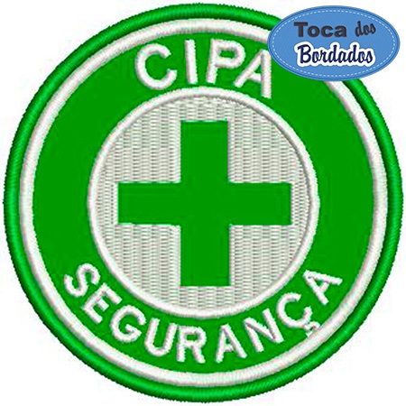 Patch Bordado CIPA 8,5x8,5 cm Cód.4626 - Segurança do Trabalho