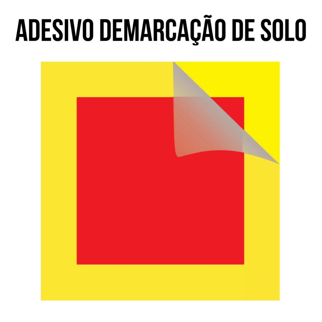 ADESIVO DEMARCAÇÃO DE SOLO P/ EXTINTOR - 1 X 1 METRO