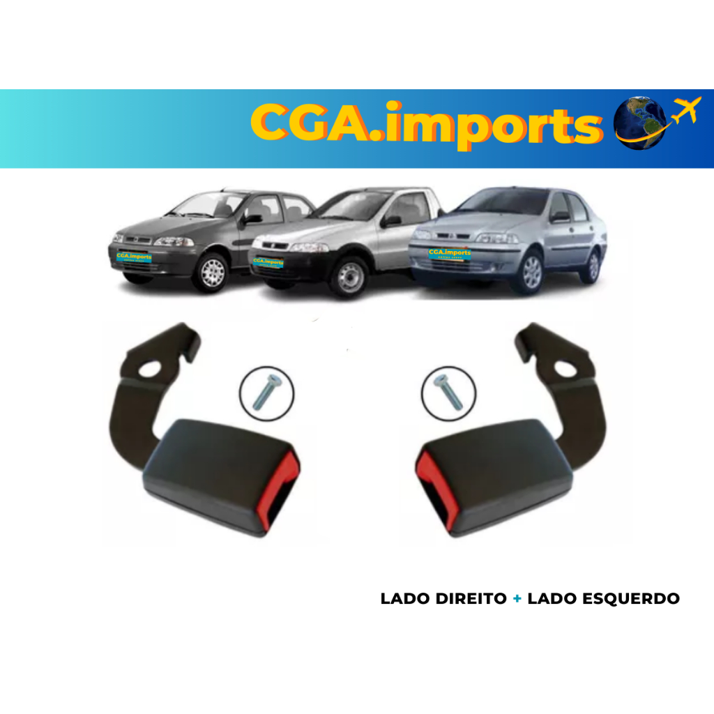 Fecho Fêmea Haste Cinto De Segurança 2 Lados Palio Até 2004 em Oferta na Shopee