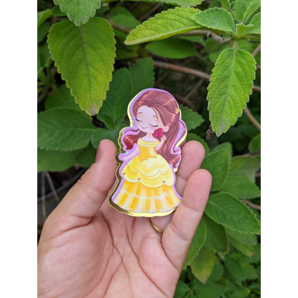 Aplique 3D para Tubete Princesa Bela | A Bela e a Fera|   Aniversário | Festa Infantil | Lembrancinhas Personalizadas