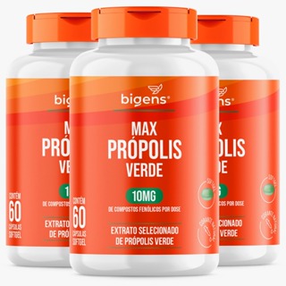 BIGENS KIT 3X MAX PRÓPOLIS 60 CAPS BIOGENS em Oferta na Shopee