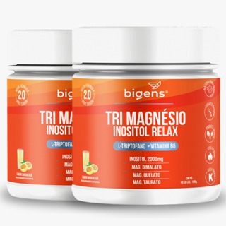 BIGENS KIT 2X TRI MAGNÉSIO INOSITOL RELAX 180G BIOGENS em Oferta na Shopee