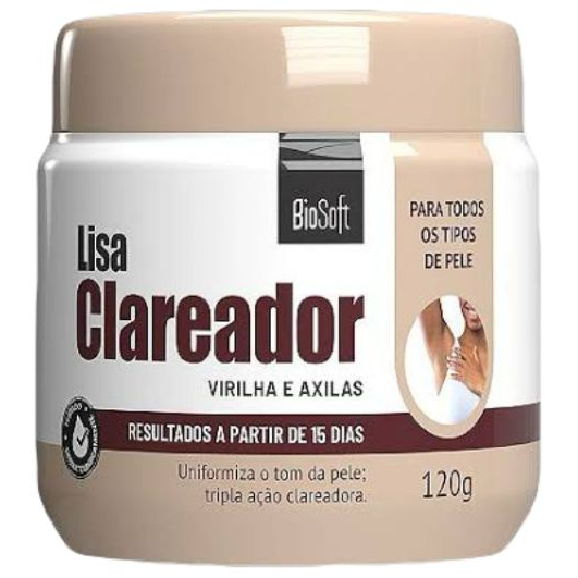 Kit lisa bumbum + lisa claredor virilha e axilas bio soft 120g