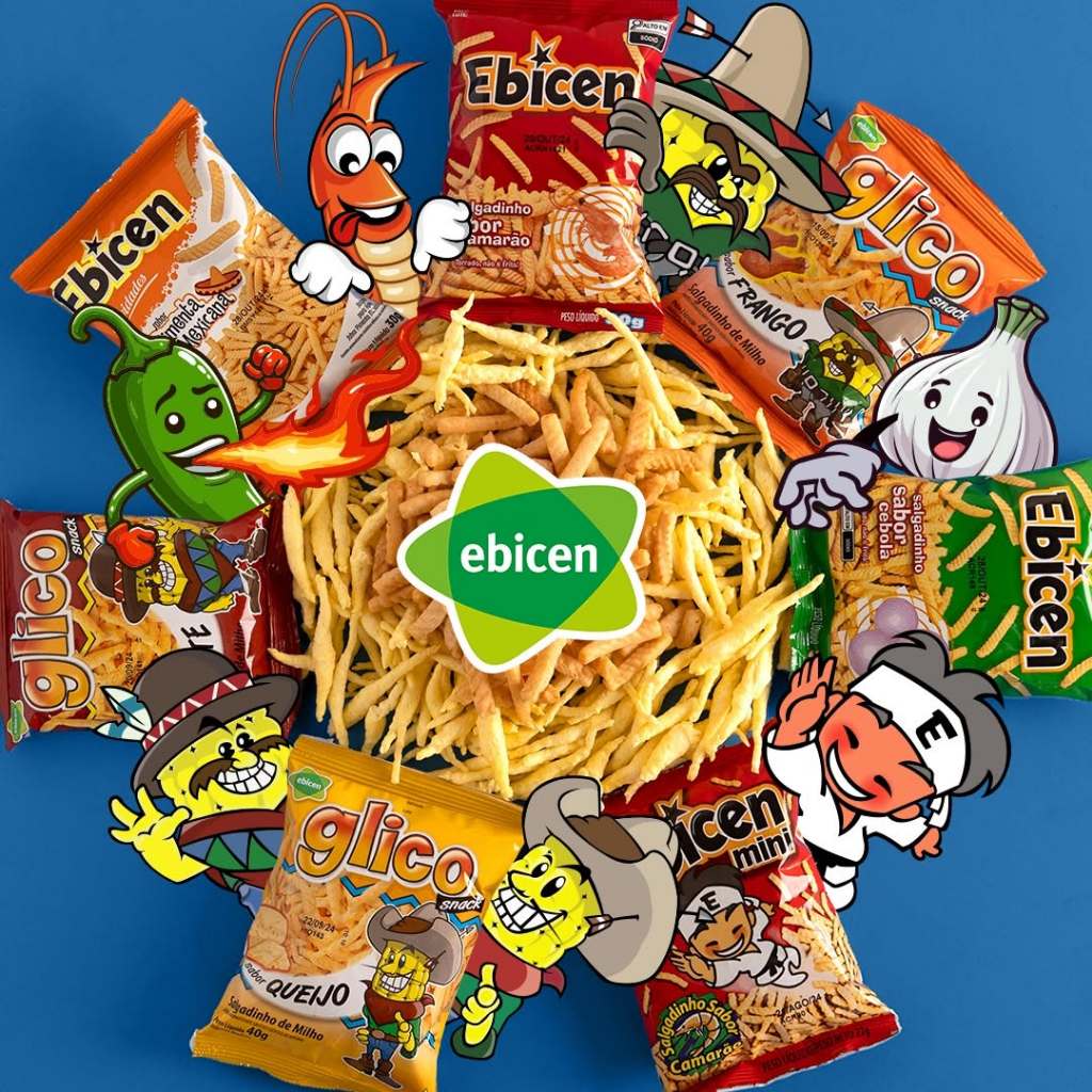 Kit Salgadinhos Ebicen Glico Snack Assado 30g a 40g em Oferta na Shopee