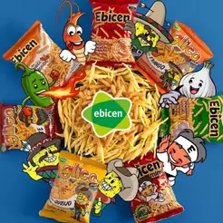Salgadinhos Ebicen Glico Snack Assado Kit 30g a 40g
