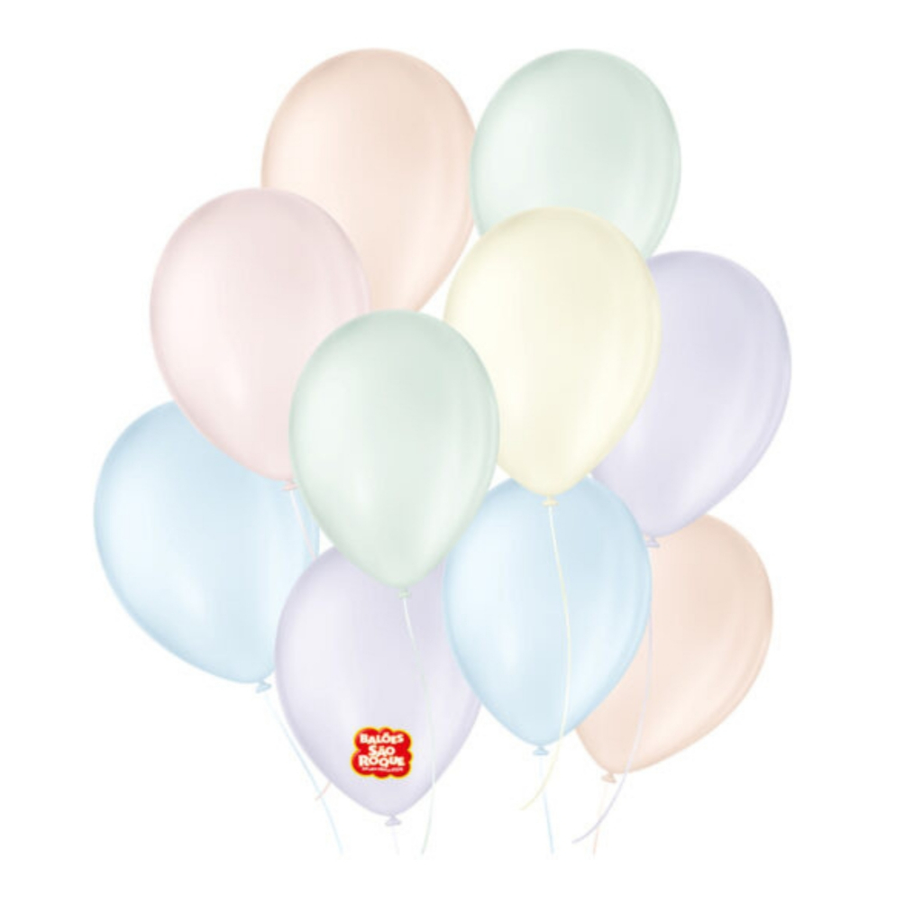 Balões São Roque Candy Colors Nº9 C/25 Unidades em Oferta na Shopee