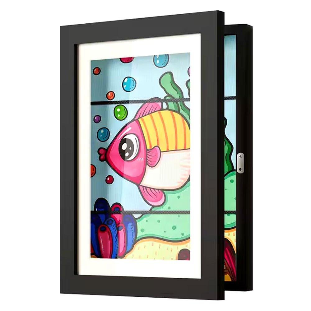 Quadro Para Guardar Desenhos Crianças Moldura A4 Infantil em Oferta na Shopee
