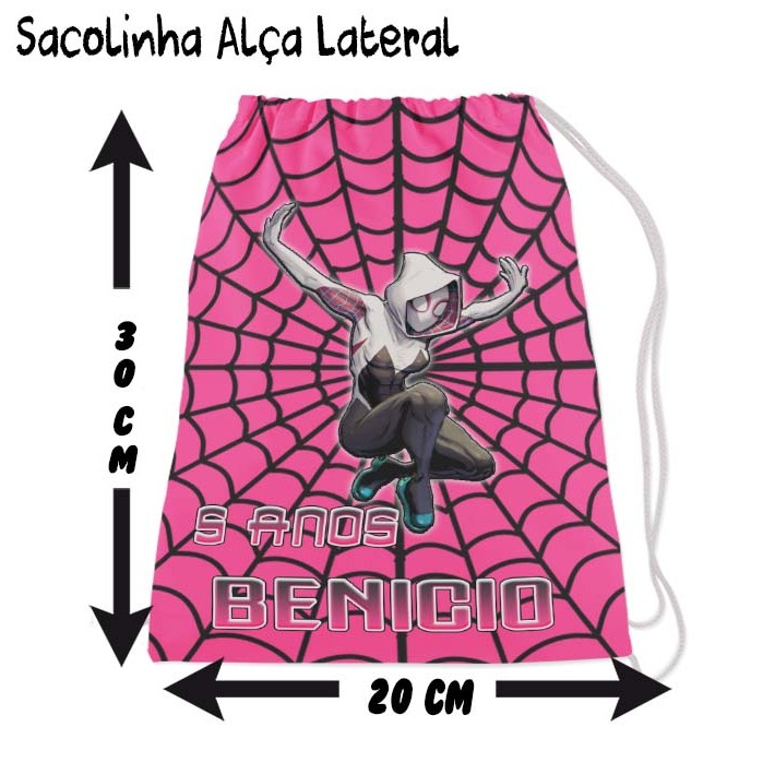 Kit Mochilinha Sacolinha Mochila Saco Sacochila Saquinho Lembrancinha Brinde Aniversario Personalizadas Homem Aranha