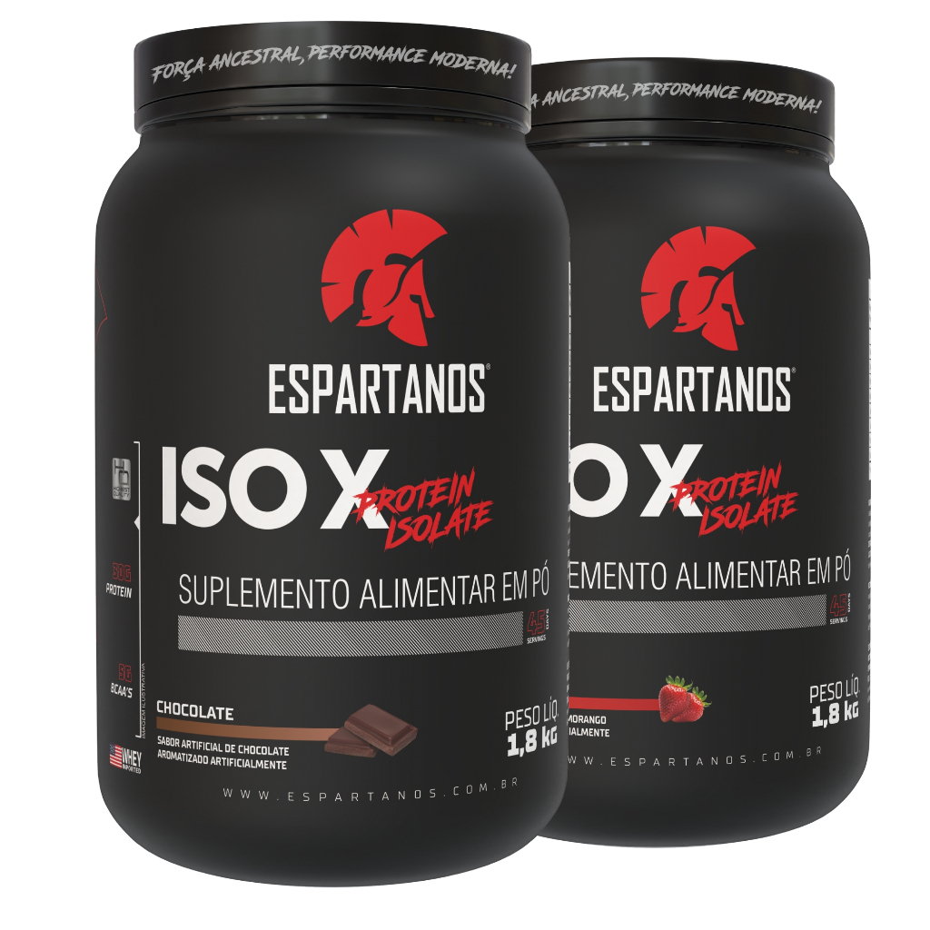 Kit 2x ISO X Protein 100% Pure Isolate 1800G - Espartanos