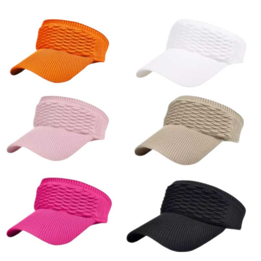 Viseira Boné Chapéu Lisa aba curva grande confortável Praia Piscina Corrida Verão Moda Tendência