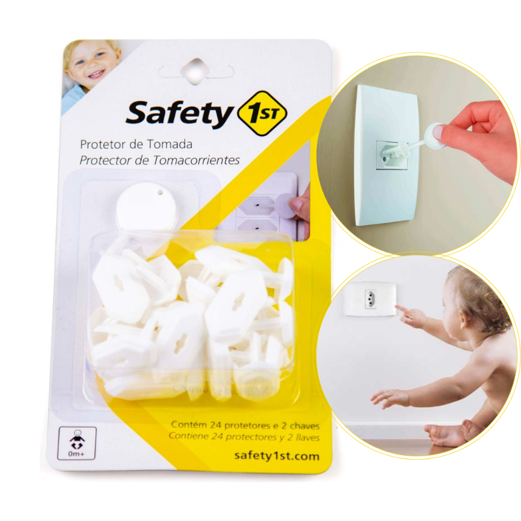 Kit 24 Protetor De Tomada Choque Elétrico Segurança Conforto Bebê Safaty em Oferta na Shopee