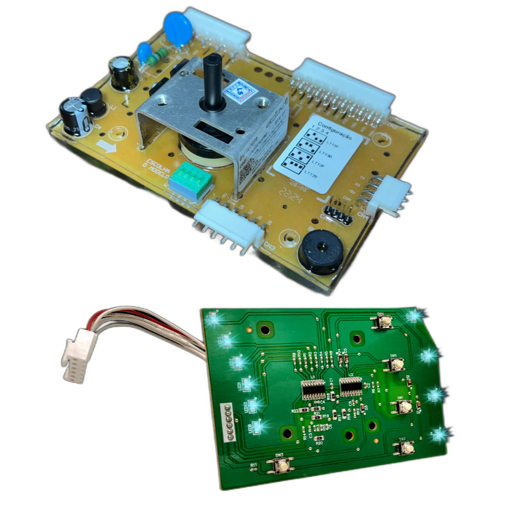Placa Potência Compatível + Interface Led Azul Lavadora Electrolux 15Kg Lt15f