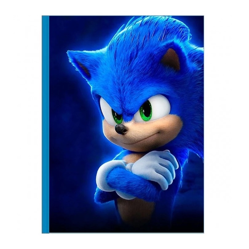 Kit 2 Cadernos Sonic Brochura Pequeno ou Grande