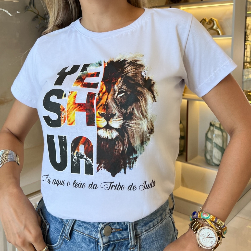 Camiseta Yeshua Gospel Evangélica Tshirt Cristã Deus Moda Feminina