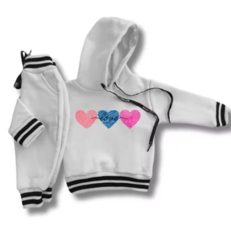Conjunto capuz forrado moletom flanelado unissex bebes.