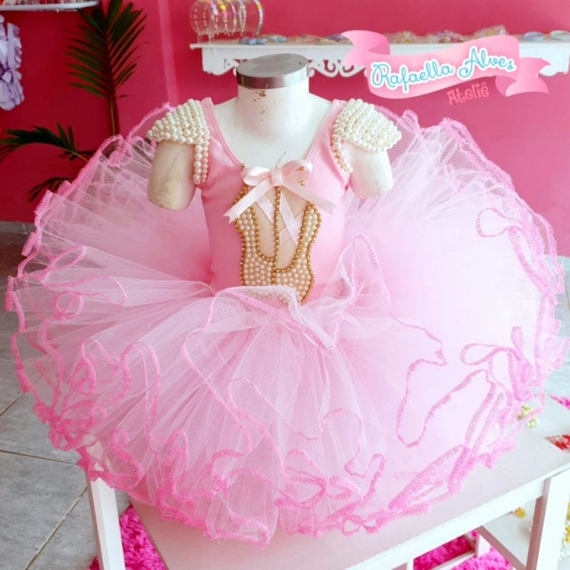 SAIA DE TULE INFANTIL (Somente a Saia) acabamento em overlock SAIA TUTU BALÉ SAIA TULE CHEIA roupa infantil menina bebê em Oferta na Shopee