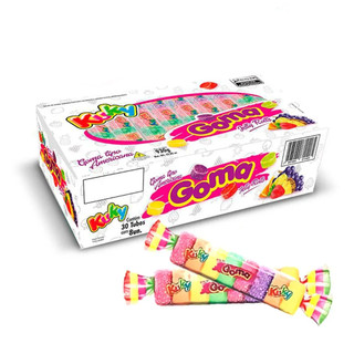 Bala De Goma Jujuba Tubo Kuky Frutas Sortidas 930g Com 30 Unidades