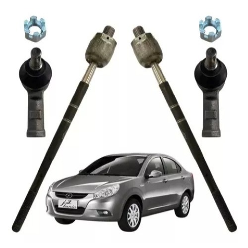 Kit 2 Barra Articulação +terminal Direção Jac J3 2011 Até 2017