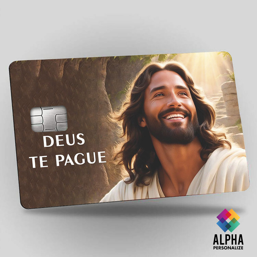 Adesivo para Cartão de Credito Deus te Pague Jesus Cartão de Debito Vale Alimentação Refeição em Oferta na Shopee