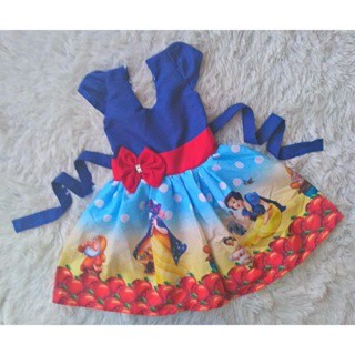 Vestido Infantil Temático Simples Branca de Neve