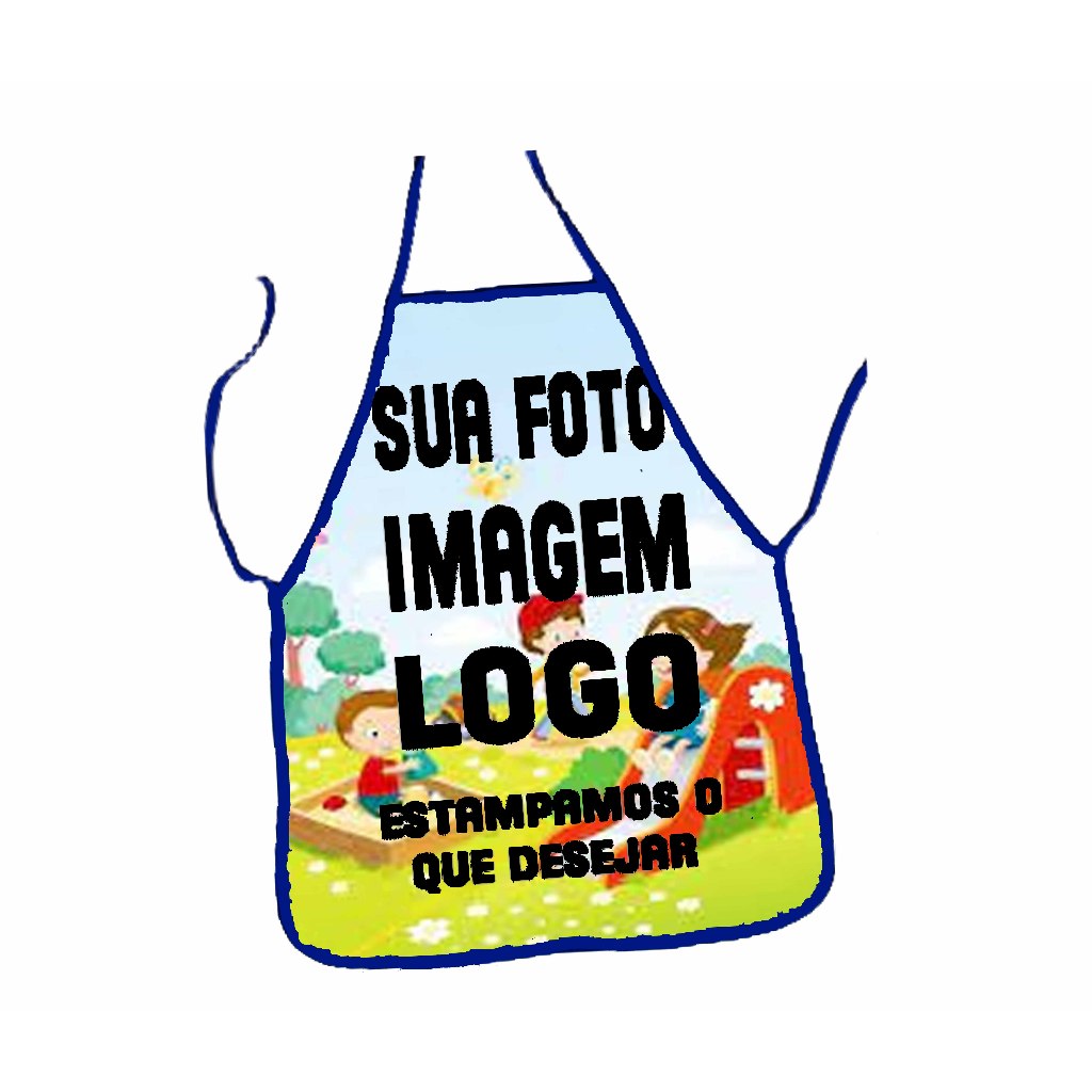 Avental Infantil Sem Bolso Personalizado em Oferta na Shopee