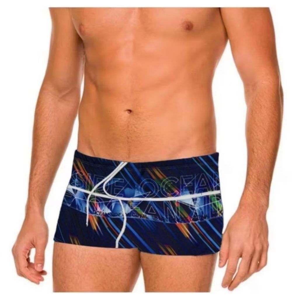 Sunga Masculina Boxer Praia e Piscina verão forrada com regulagem na cintura. em Oferta na Shopee