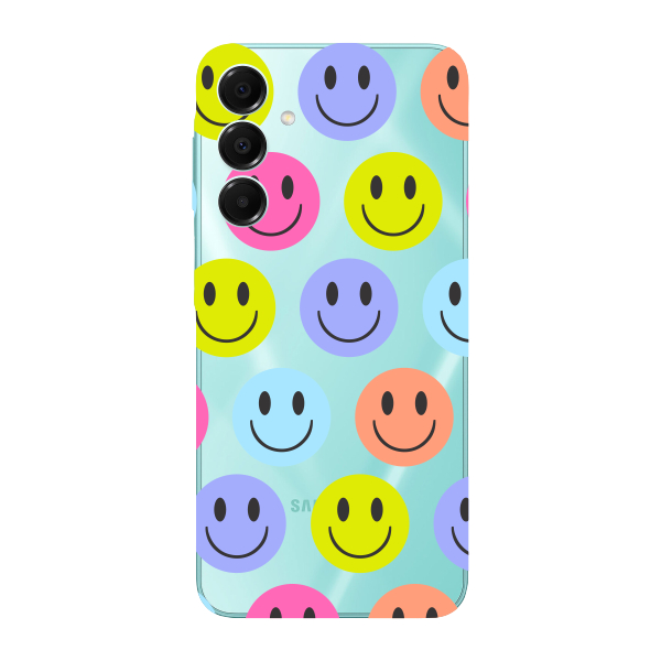 Capinha para Samsung A16 Anti Impacto Personalizada - Smiles coloridos com fundo Transparente