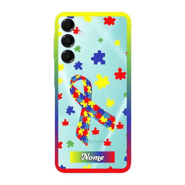 Capinha para Samsung A16 Anti Impacto Personalizada - Autismo - Autista - com nome e fundo transparente