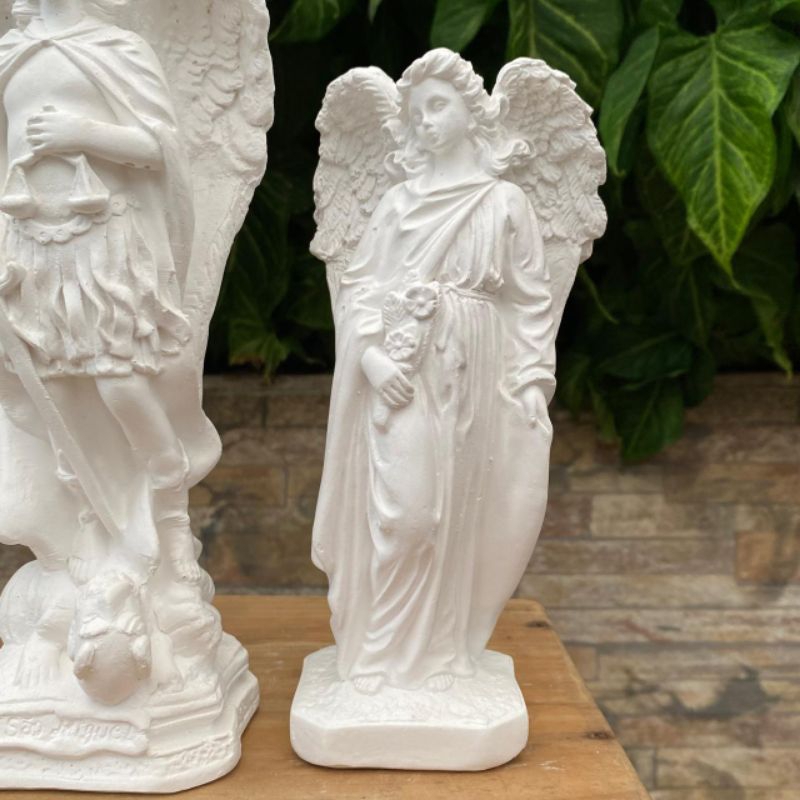 kit Anjo Arcanjo Miguel Rafael Gabrien gesso cru para customização
