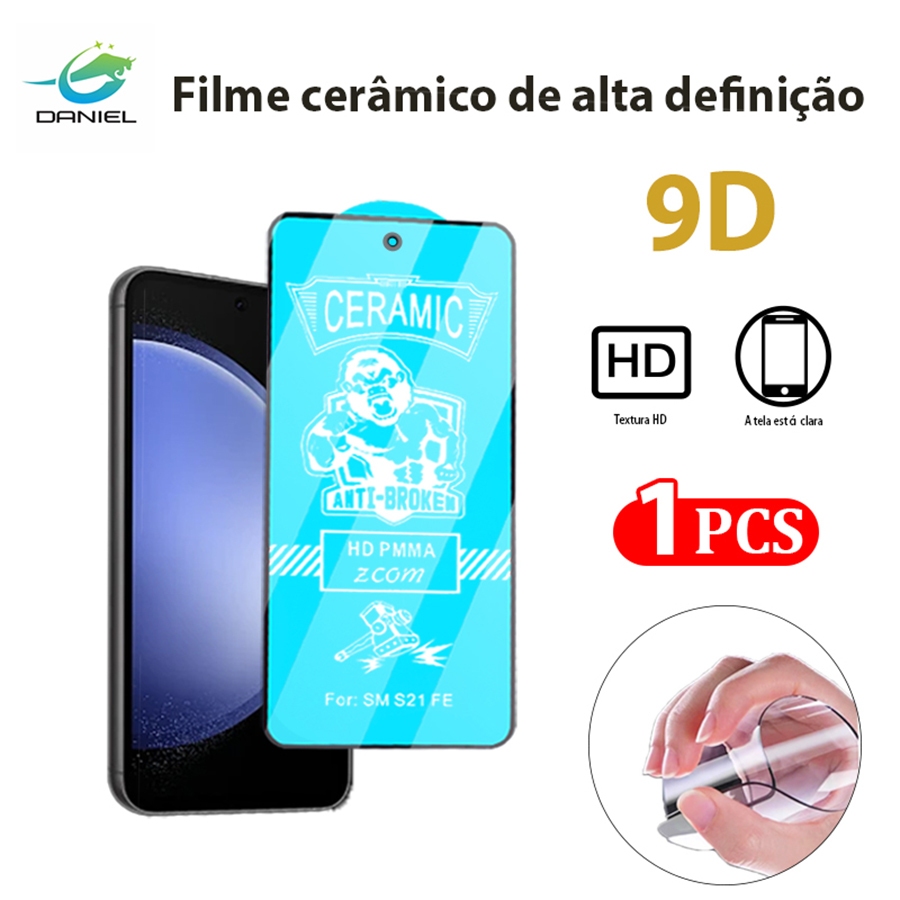 Película Kit 1 Premium Cerâmic HD Samsung S24 S24 PLUS S24 ULTRA J2 PRIME J4 PLUS J6 PLUS J8 G530 À prova de explosão