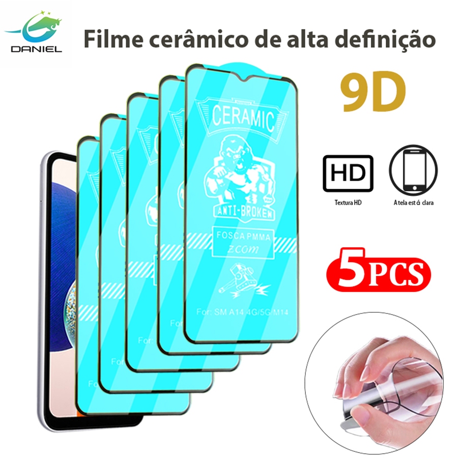 Película Kit 5 Premium Cerâmic HD Samsung A50 A51 A52 A52S A53 A54 5G A71 A73 Série Modelo À prova de explosão film