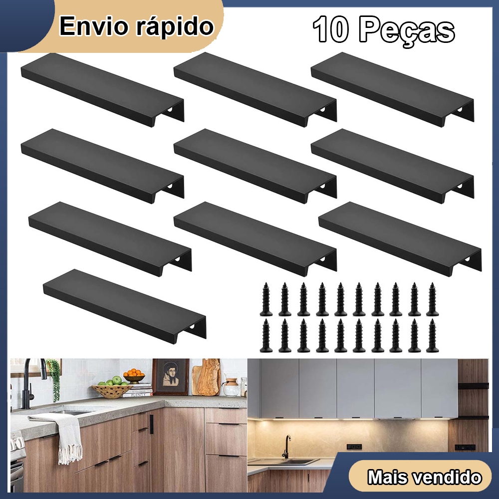 Puxador Slim Preto: Onde Comprar | BuscaProdutos