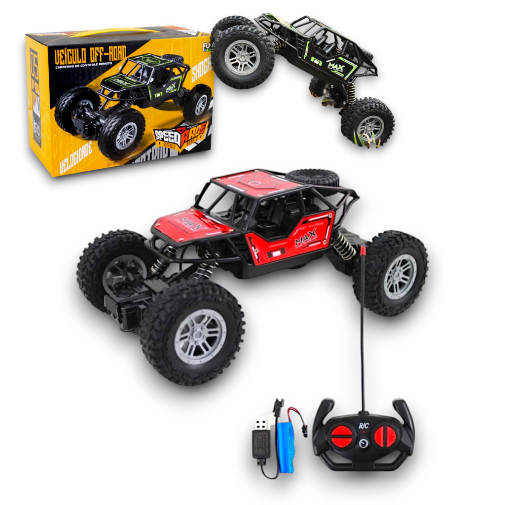 Carrinho Controle Remoto Off Road 4x4 Rally Brinquedo Recarregável Monster Truck