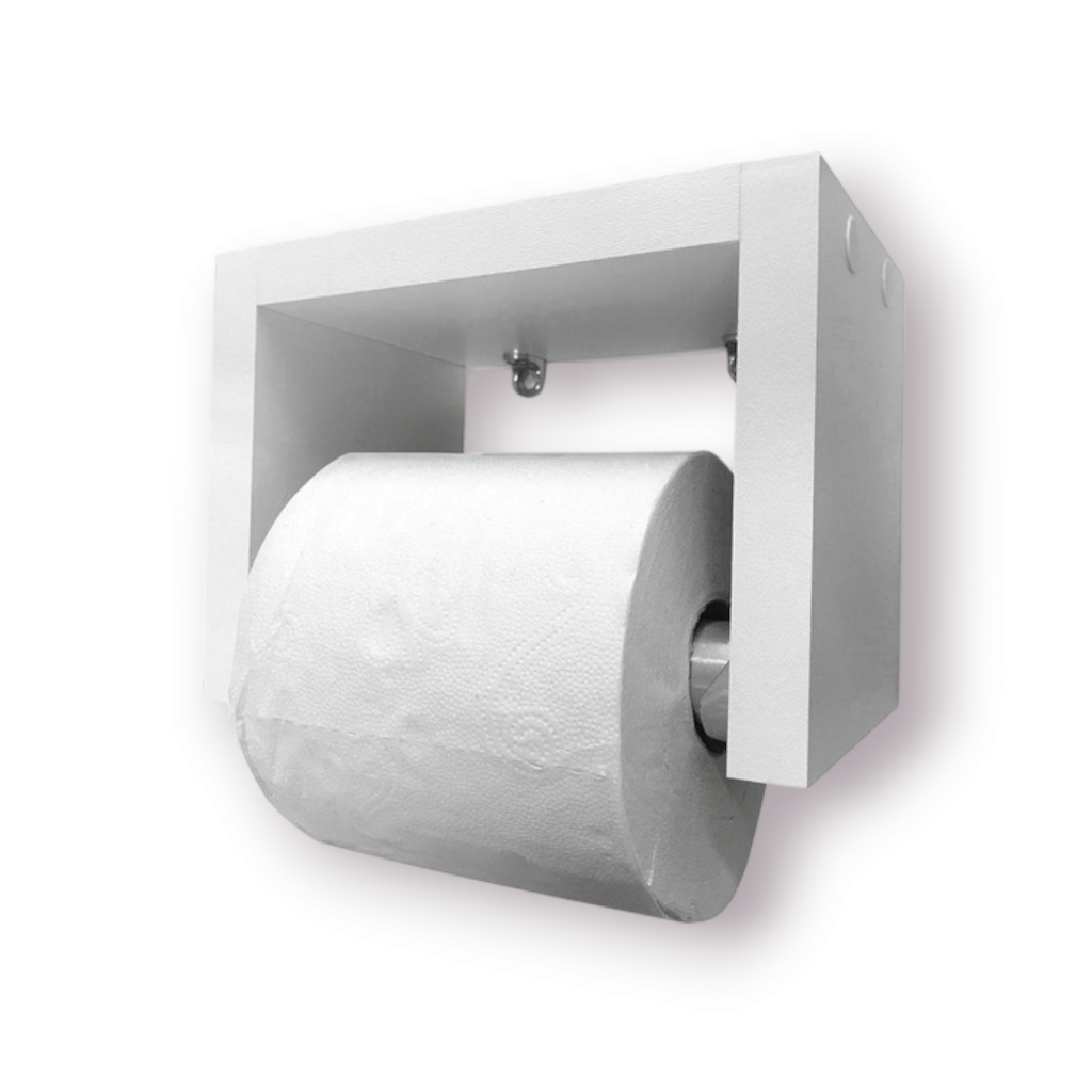 Nicho Suporte Para Papel Higienico em MDF Branco TX Para Banheiro