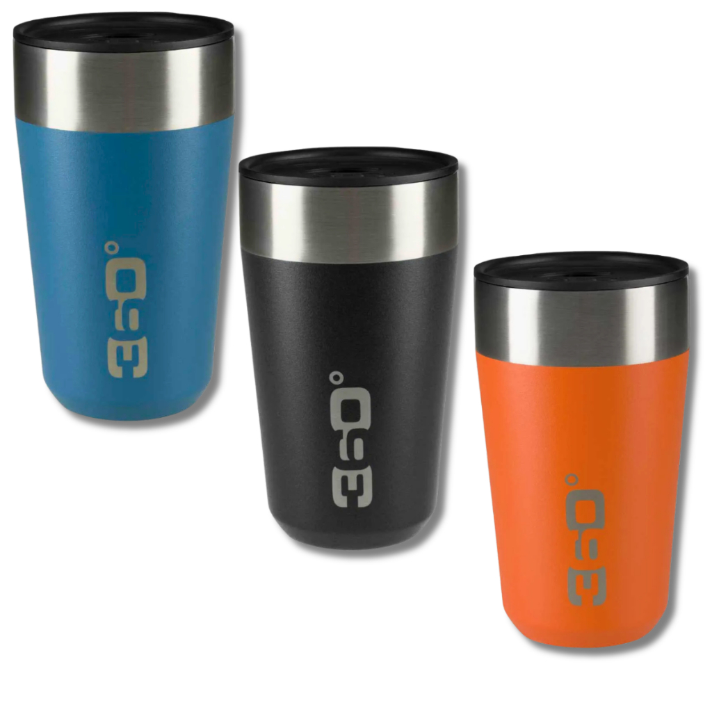 Copo Térmico 360° Degrees Travel 475ml Parede Dupla a Vácuo Preto Gelado 4H Quente 2,5H em Oferta na Shopee