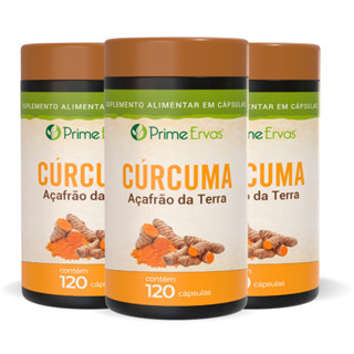 KIt 3x Cúrcuma Longa Açafrão da Terra 120 Cápsulas de 500mg em Oferta na Shopee